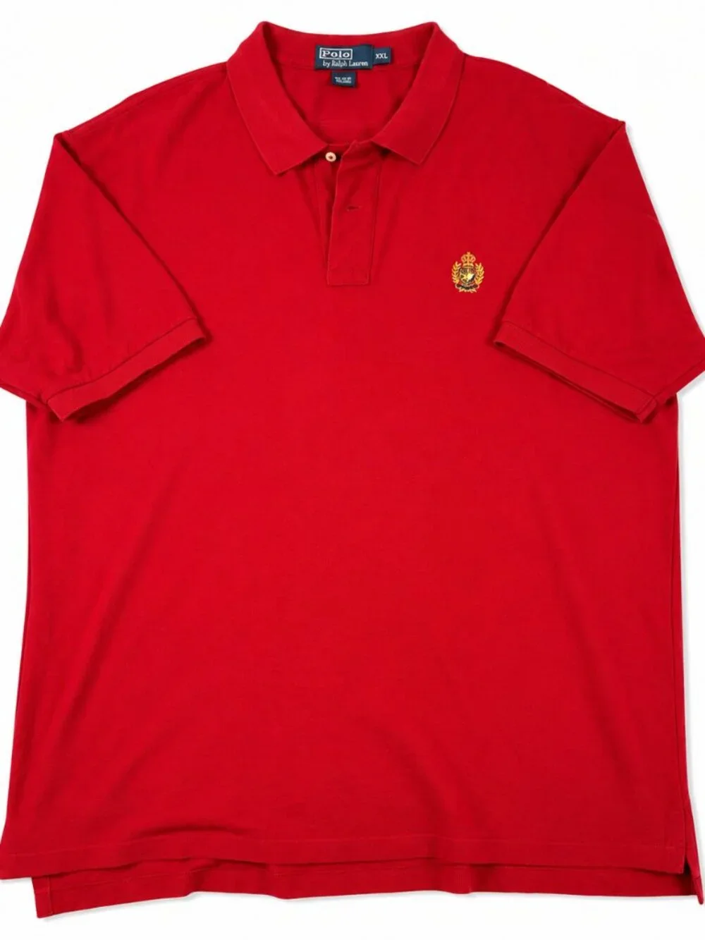 Vintage Polo Ralph Lauren‎ Men's XXL Red Shirt Gold Crest Logo Classic